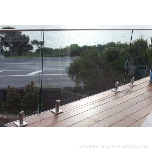 Modern Glass Railing System for Deck